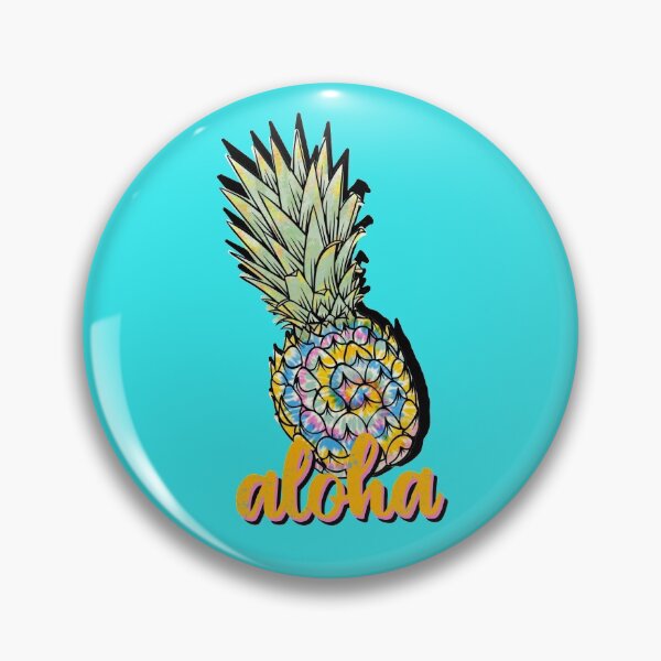 Artikelvorschau, Retro hawaiianische Aloha-Ananas-Krawattenfarbe entworfen und verkauft von JooArtPrints ★★★★★.