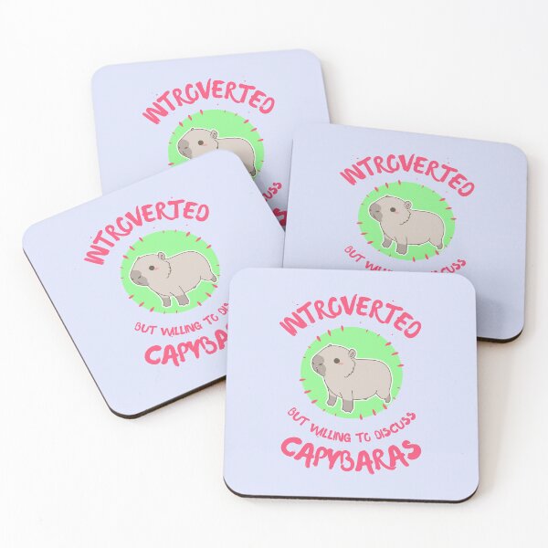 Item preview, Introverted but Willing to Discuss Capybaras Cute Kawaii designed and sold by Artventurous.