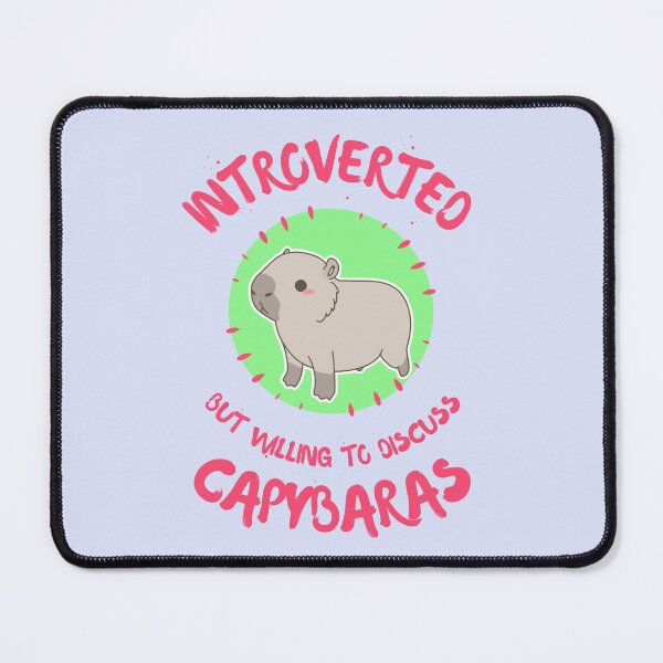 Item preview, Introverted but Willing to Discuss Capybaras Cute Kawaii designed and sold by Artventurous.