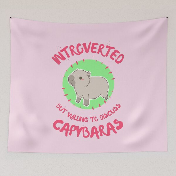 Item preview, Introverted but Willing to Discuss Capybaras Cute Kawaii designed and sold by Artventurous.