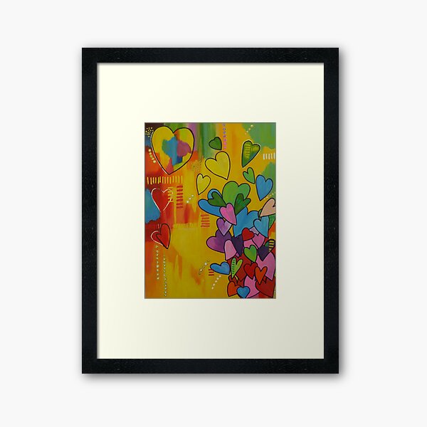 Mixed Up Days - Autism Hearts Framed Art Print