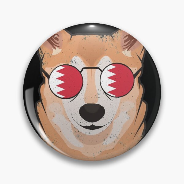 Item preview, Vintage Patriotic Shiba Inu Bahraini Flag designed and sold by feether-store.