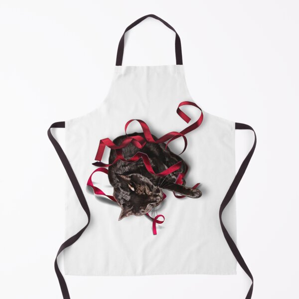 Item preview, Black Cat in Red Ribbon designed and sold by ProtanDesign.