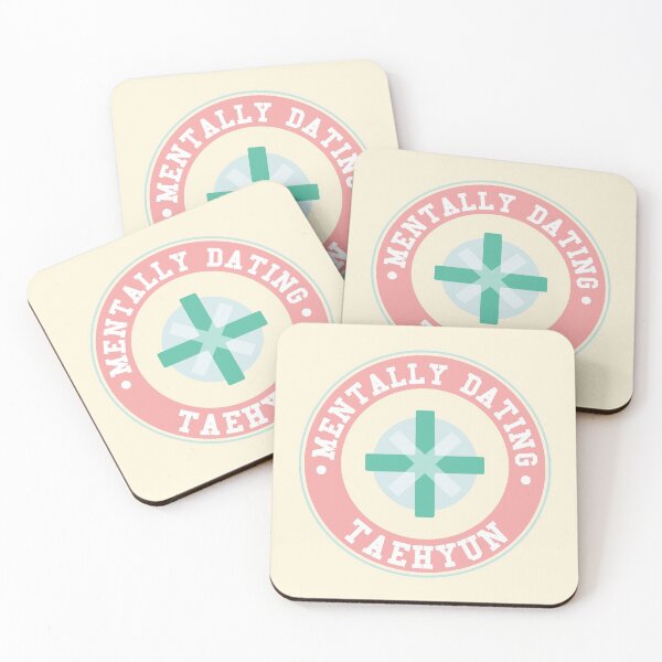 Item preview, Mentally dating TXT Taehyun logo round designed and sold by Morcawork.