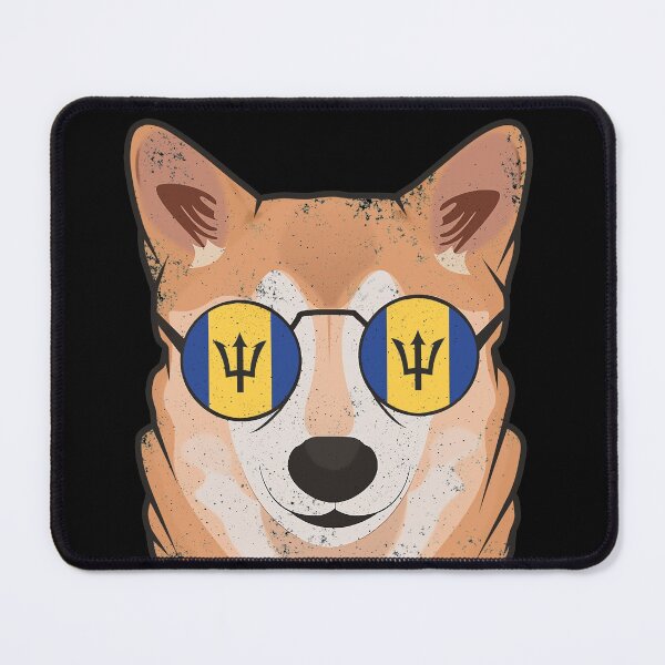 Item preview, Vintage Patriotic Shiba Inu Bajan Flag designed and sold by feether-store.