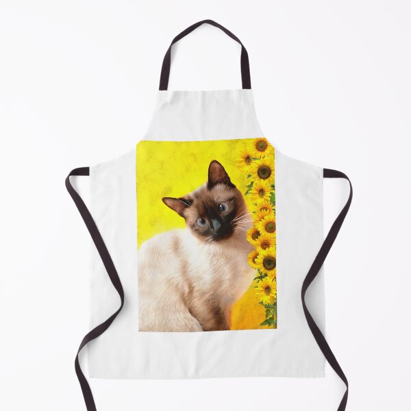 Item preview, Siamese Cat with Sunflowers designed and sold by Elaine Manley.