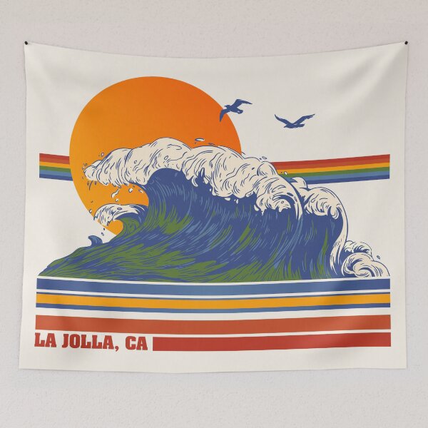 Item preview, Retro La Jolla California 70s Style Tourist Souvenir designed and sold by ourkid.