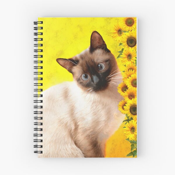 Item preview, Siamese Cat with Sunflowers  designed and sold by Elaine Manley.