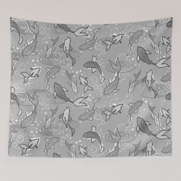 Item preview, Gray Oriental Fishes designed and sold by Carolina Diaz.