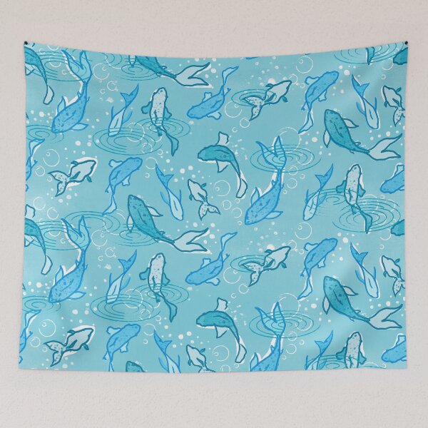 Item preview, Light Blue Oriental Fishes designed and sold by Carolina Diaz.
