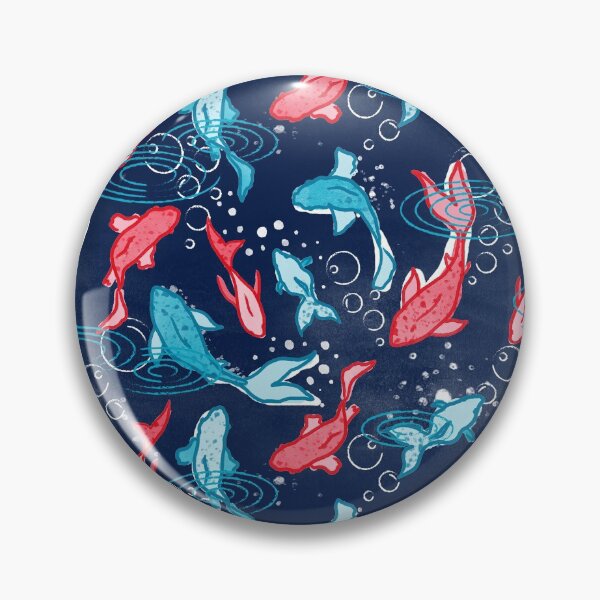 Item preview, Navy Oriental Fishes designed and sold by Carolina Diaz.