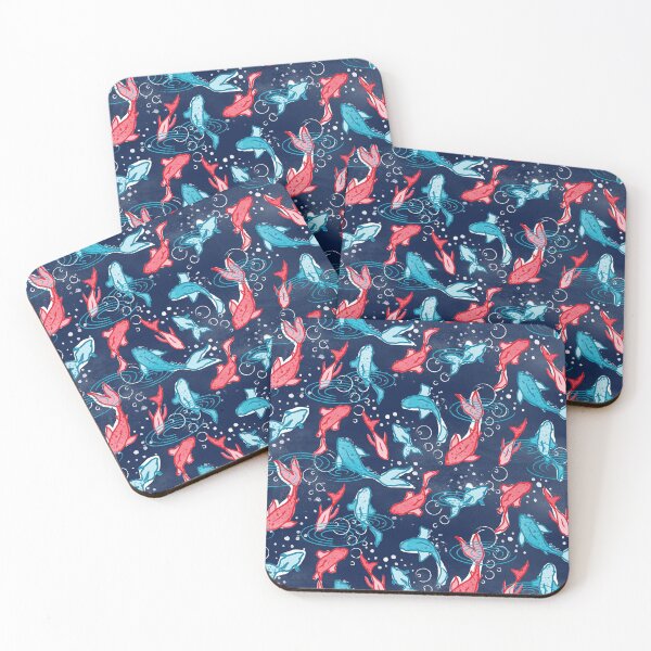 Item preview, Navy Oriental Fishes designed and sold by Carolina Diaz.