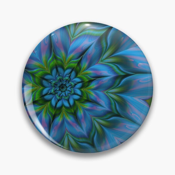 Item preview, Blue Flower  Fractal Art designed and sold by Elaine Manley.