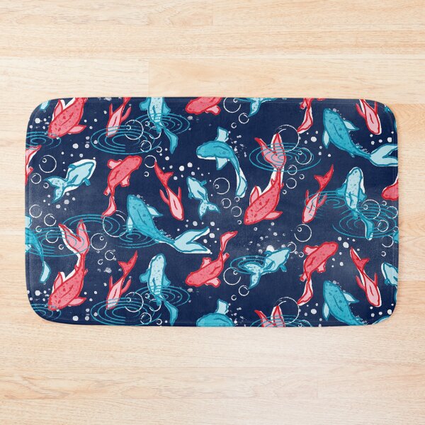 Item preview, Navy Oriental Fishes designed and sold by Carolina Diaz.
