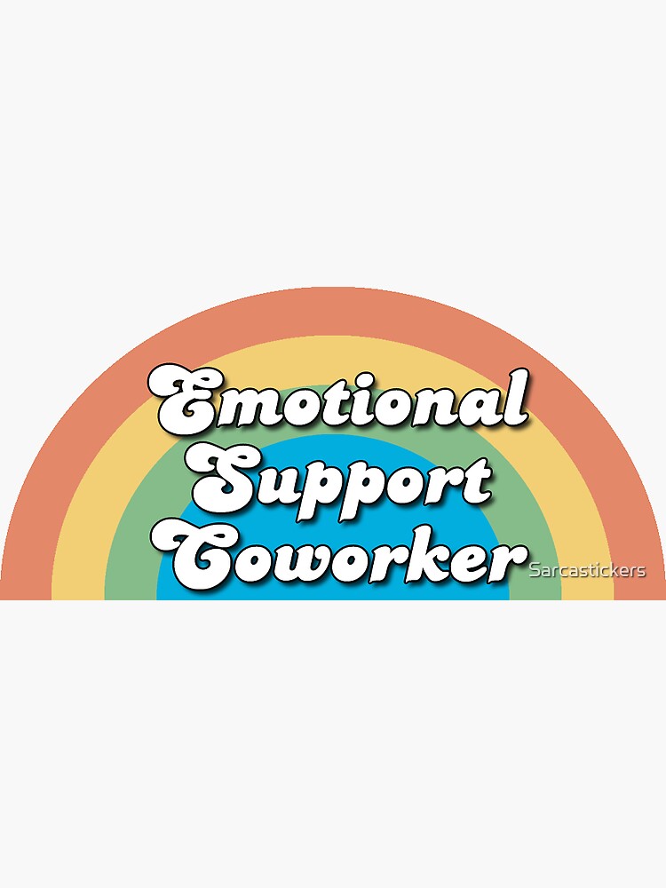Emotional Support Coworker, Sticker Archivo de Corte SVG por