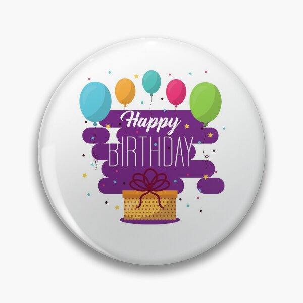 Item preview, Happy birthday with a gift box and balloons. designed and sold by Hinny8.