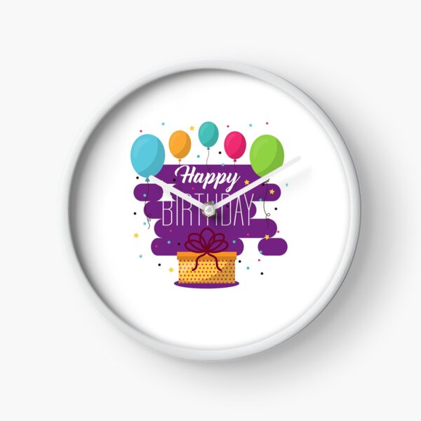 Item preview, Happy birthday with a gift box and balloons. designed and sold by Hinny8.