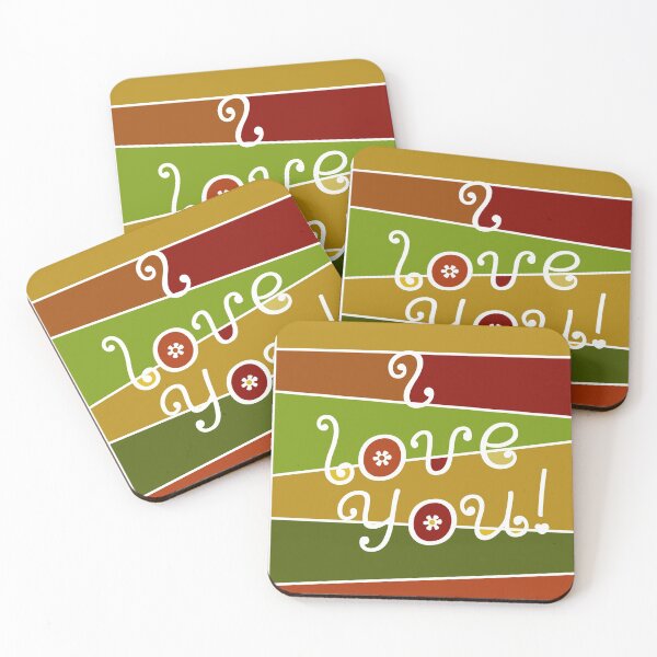 Item preview, Green & Red "I love You!" designed and sold by MC Art Studio.