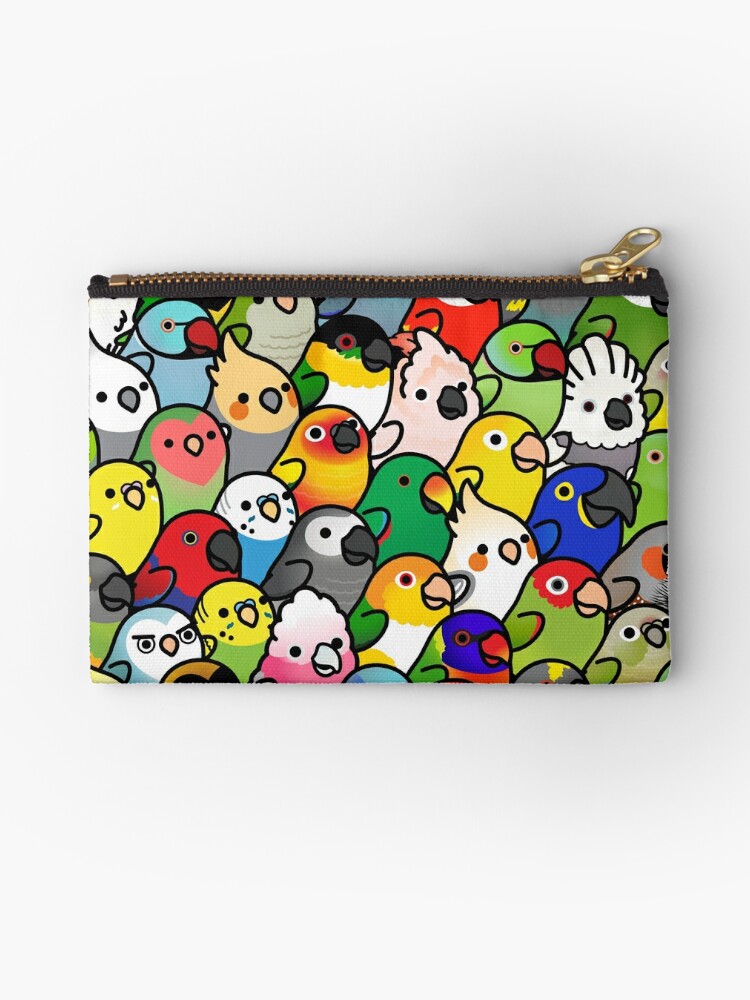 Thumbnail 1 of 4, Zipper Pouch, Everybirdy Pattern designed and sold by birdhism.