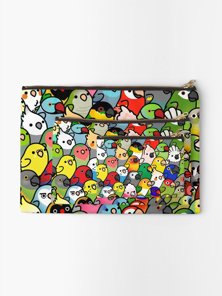 Zipper Pouch, Everybirdy Pattern designed and sold by birdhism