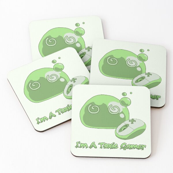 Item preview, Cute Green Cartoon Slime Toxic Gamer pc version 2 designed and sold by TheFoxyWolfShop.