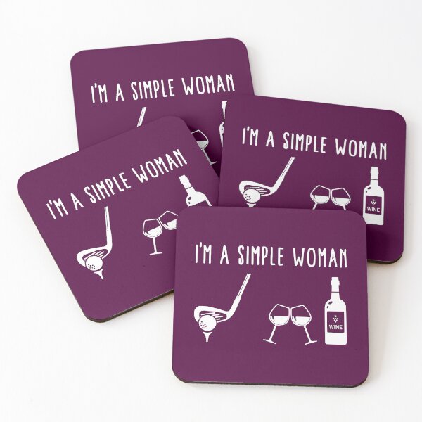 Item preview, I'm A Simple Woman Golf And Wine designed and sold by TM-Multidesign.