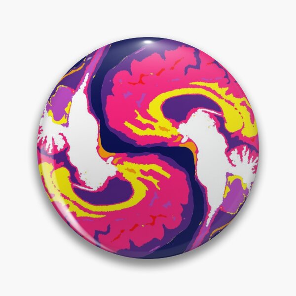 Item preview, Two Colorful Brain Scan Images with Brainstems designed and sold by Susan Prolman.