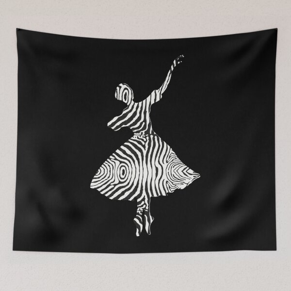 Item preview, BALLET - ZEBRA TEXTURE - BALLERINA SILHOUETTE designed and sold by KoolDsignsDANCE.