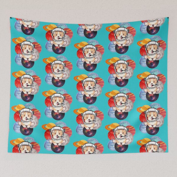 Item preview, Space Corgi & Planets - The Cool Astronaut Puppy! designed and sold by LukjanovArt.