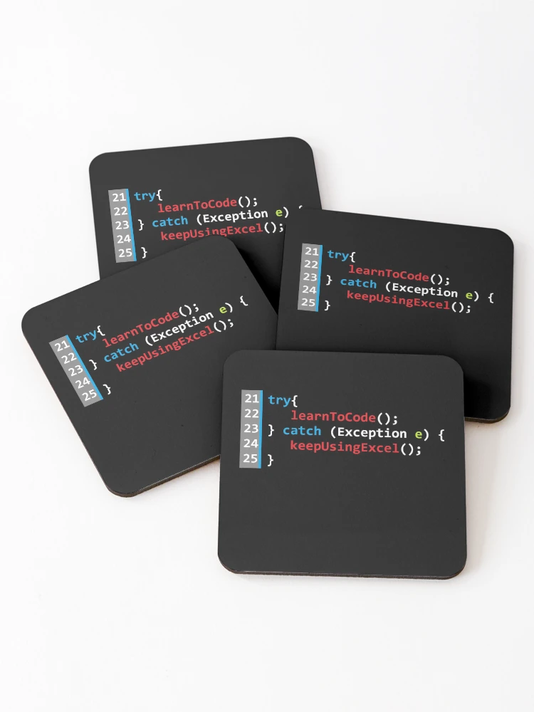 Thumbnail 1 of 5, Coasters (Set of 4), Computer Geek Keep Using Excel designed and sold by ComputerGeeksTs.