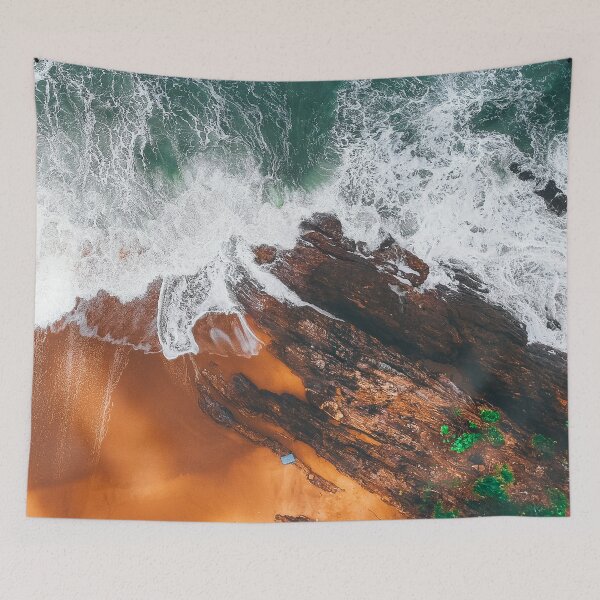 Item preview, Blue Ocean Rocky Waves designed and sold by yousseftalat2.