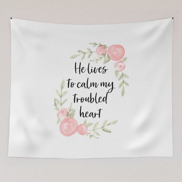 Item preview, He lives to calm my troubled heart  designed and sold by Handdrawnbyzoe.