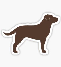 Chocolate Labrador Retriever Silhouette(s) Sticker