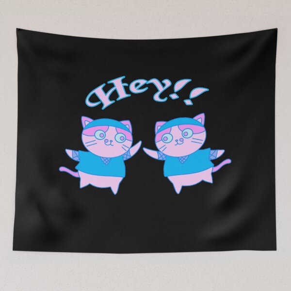 Item preview, Two Cats Say Hey - Cat Says Hey designed and sold by Hanaahashem.