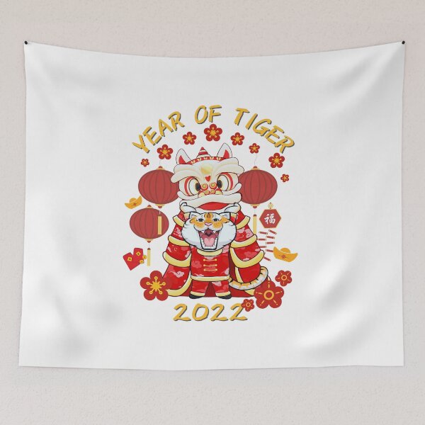 Item preview, Happy Chinese New Year : Year Of The Tiger 2022 - Kawaii Tiger Chinese Zodiac Gifts designed and sold by kongju.
