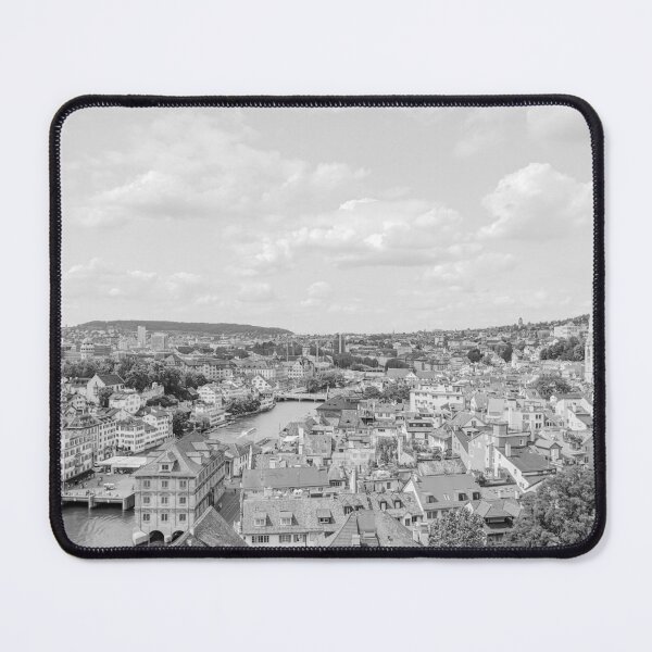 Item preview, Zurich Old Town from Grossmunster Church, Zurich, Switzerland - Black & White #4 designed and sold by ywphotos.