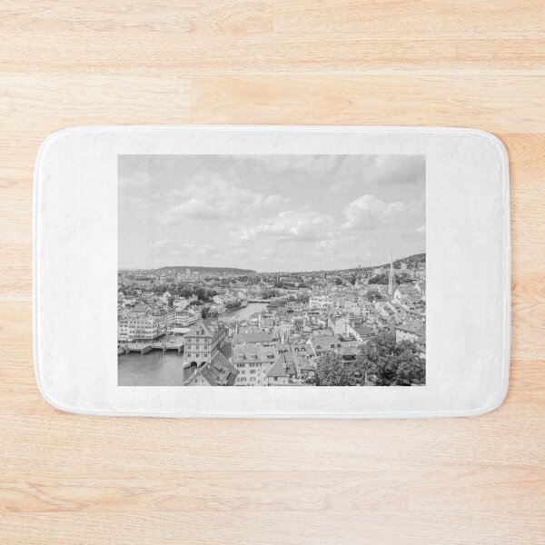 Item preview, Zurich Old Town from Grossmunster Church, Zurich, Switzerland - Black & White #4 designed and sold by ywphotos.
