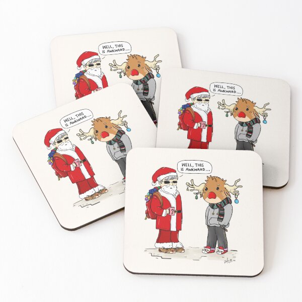 Item preview, CHRISTMAS DIGITAL ART, "BEST FRIENDS WEAR EACH OTHER ON THEIR FEET" designed and sold by foldedflies.