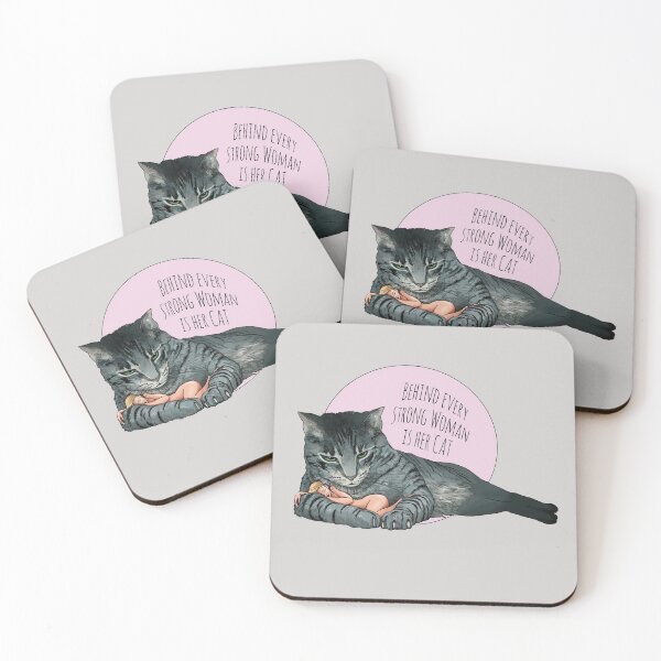 Item preview, Behind Every Strong Woman is Her Cat designed and sold by AnnastasiiaD.