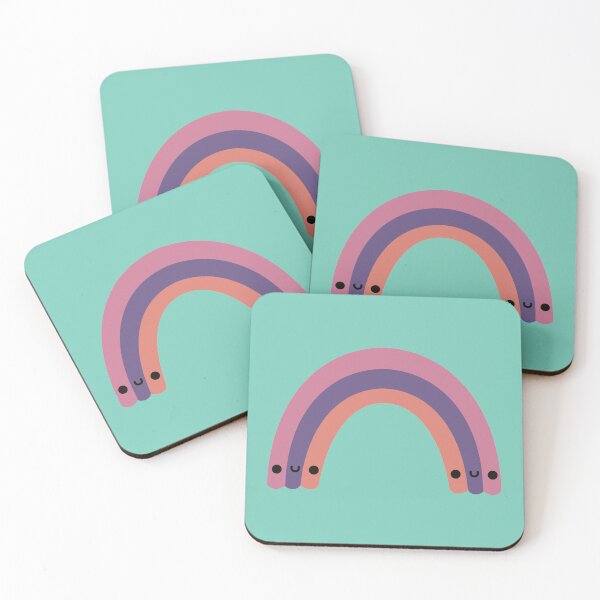 Item preview, Cute Kawaii Pink Purple Peach Rainbow designed and sold by KawaiiByDice.