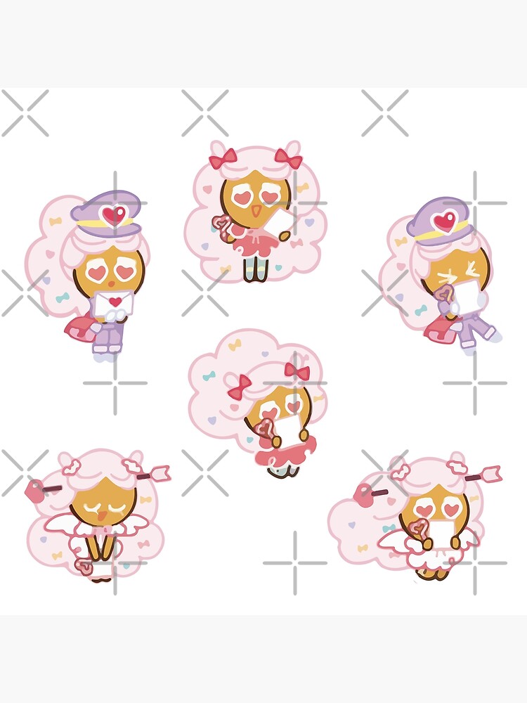 "Cotton candy Cookie run kingdom sticker pack" Art Print by MikaPrint