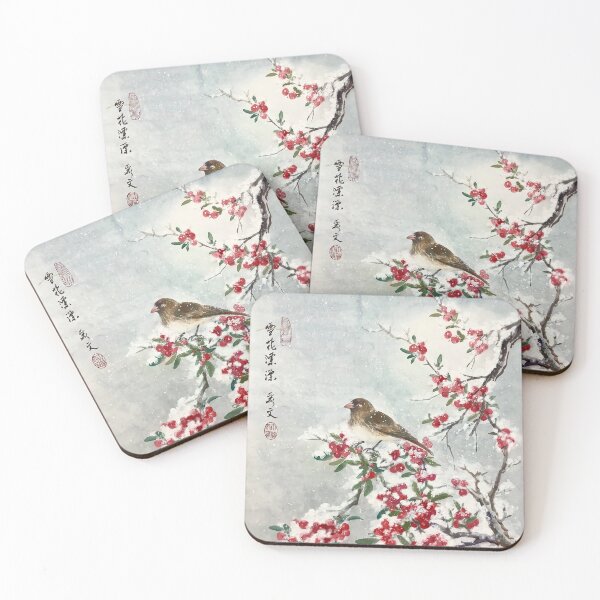 Item preview, Bird with First Snowfall designed and sold by PixelQube32.