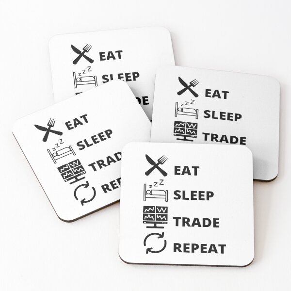 Item preview, Eat sleep trade repeat essential T-shirt designed and sold by MariaStepanova7.