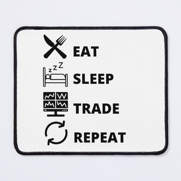 Item preview, Eat sleep trade repeat essential T-shirt designed and sold by MariaStepanova7.