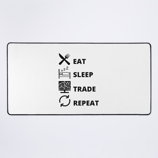 Item preview, Eat sleep trade repeat essential T-shirt designed and sold by MariaStepanova7.