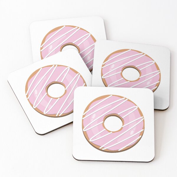 Item preview, Pink glazed donut Cute cartoon donut Isolated doughnut Bagel Sweet tooth designed and sold by KateBilous.