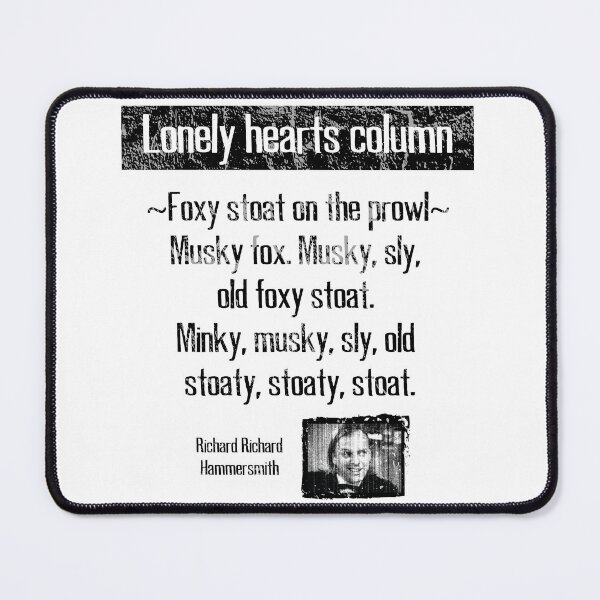 Item preview, Bottom - lonely hearts column - foxy stoat designed and sold by nerdy-northern.