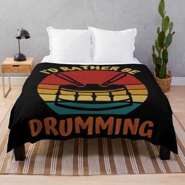 Item preview, I'd Rather Be Drumming Funny Drummer Quote for Drum Lovers designed and sold by Kaladzishop.