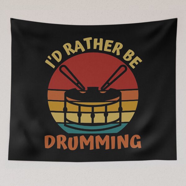 Item preview, I'd Rather Be Drumming Funny Drummer Quote for Drum Lovers designed and sold by Kaladzishop.