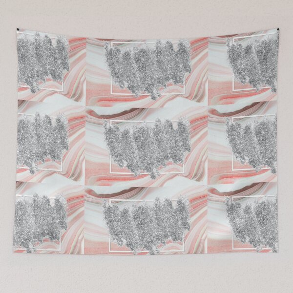 Item preview, Pink Marble & Silver Glamour designed and sold by newburyboutique.